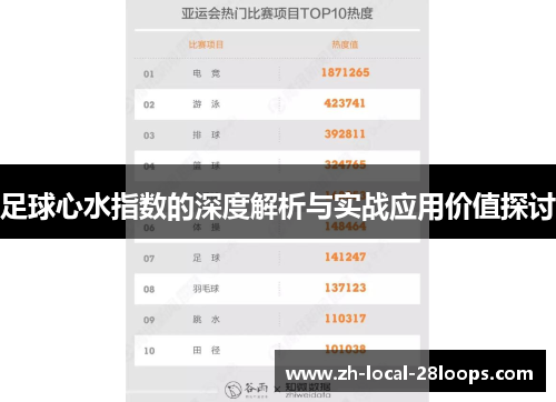 足球心水指数的深度解析与实战应用价值探讨